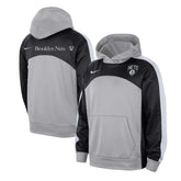 Brooklyn Nets Authentic Starting Five Force Performance Pullover Hoodie - Silver/Black | Nike discount