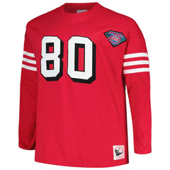 Jerry Rice San Francisco 49ers Big & Tall Cut & Sew Player Name & Number Long Sleeve T-Shirt - Scarlet for sale