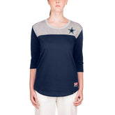 Dallas Cowboys New Era Women's 3/4 Sleeve T-Shirt - Navy outlet