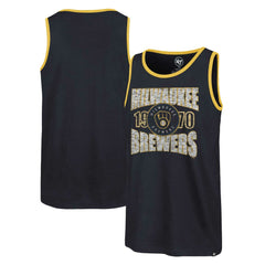 Milwaukee Brewers Upload Franklin Tank Top - Navy | 47 brand