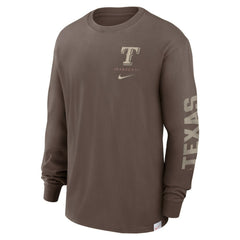 Texas Rangers Statement Max90 Long Sleeve T-Shirt - Light Brown | Nike