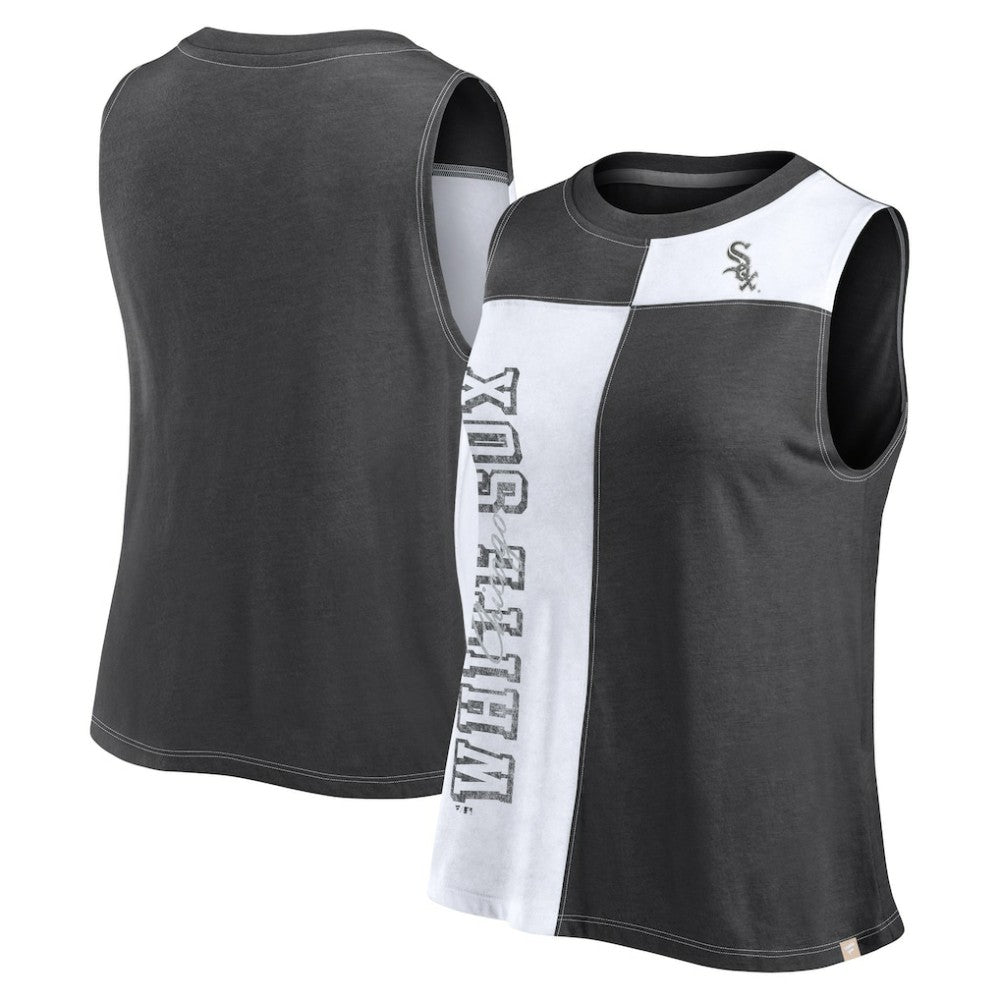 Chicago White Sox Women's Color-Block Tank Top - Black/White
