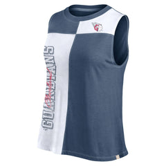 Cleveland Guardians Women's Color-Block Tank Top - Navy/White