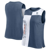 Detroit Tigers Women's Color-Block Tank Top - Navy/White