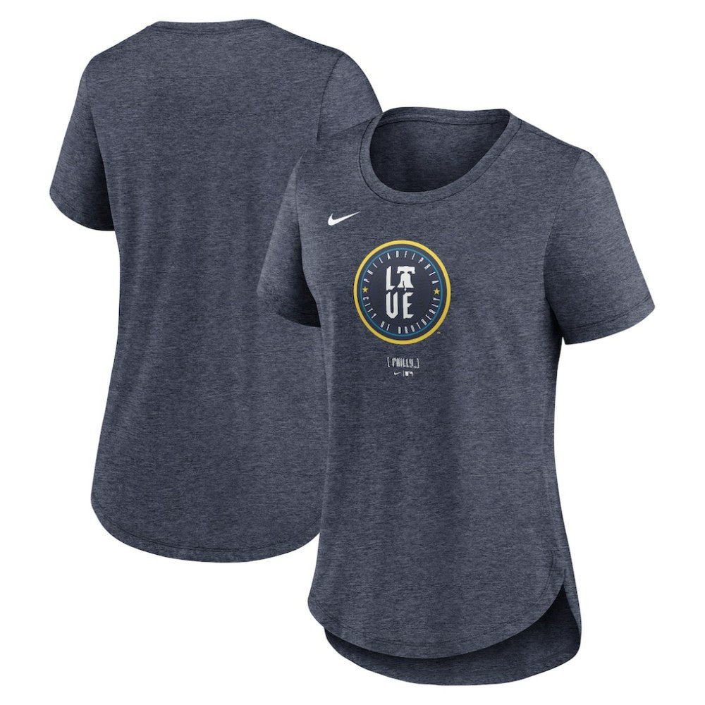 Philadelphia Phillies Women's 2024 City Connect Tri-Blend T-Shirt - Navy | Nike