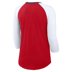 St. Louis Cardinals Women's Knockout Arch 3/4-Sleeve Raglan Tri-Blend T-Shirt - Red/White | Nike