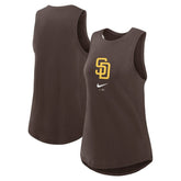 San Diego Padres Women's Legacy Icon High Neck Dri-FIT Tank Top - Brown | Nike