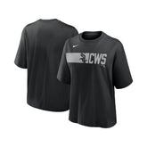 Chicago White Sox Women's Knockout Boxy T-Shirt - Black | Nike