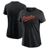 Baltimore Orioles Women's Wordmark T-Shirt - Black | Nike