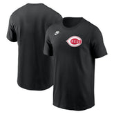 Cincinnati Reds Cooperstown Collection Wordmark T-Shirt - Black | Nike