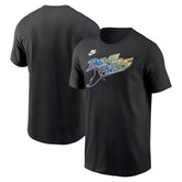 Tampa Bay Rays Cooperstown Collection Wordmark T-Shirt - Black | Nike