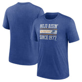 Seattle Mariners Cooperstown Collection Local Stack Tri-Blend T-Shirt - Heather Royal | Nike
