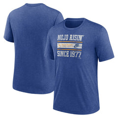 Seattle Mariners Cooperstown Collection Local Stack Tri-Blend T-Shirt - Heather Royal | Nike