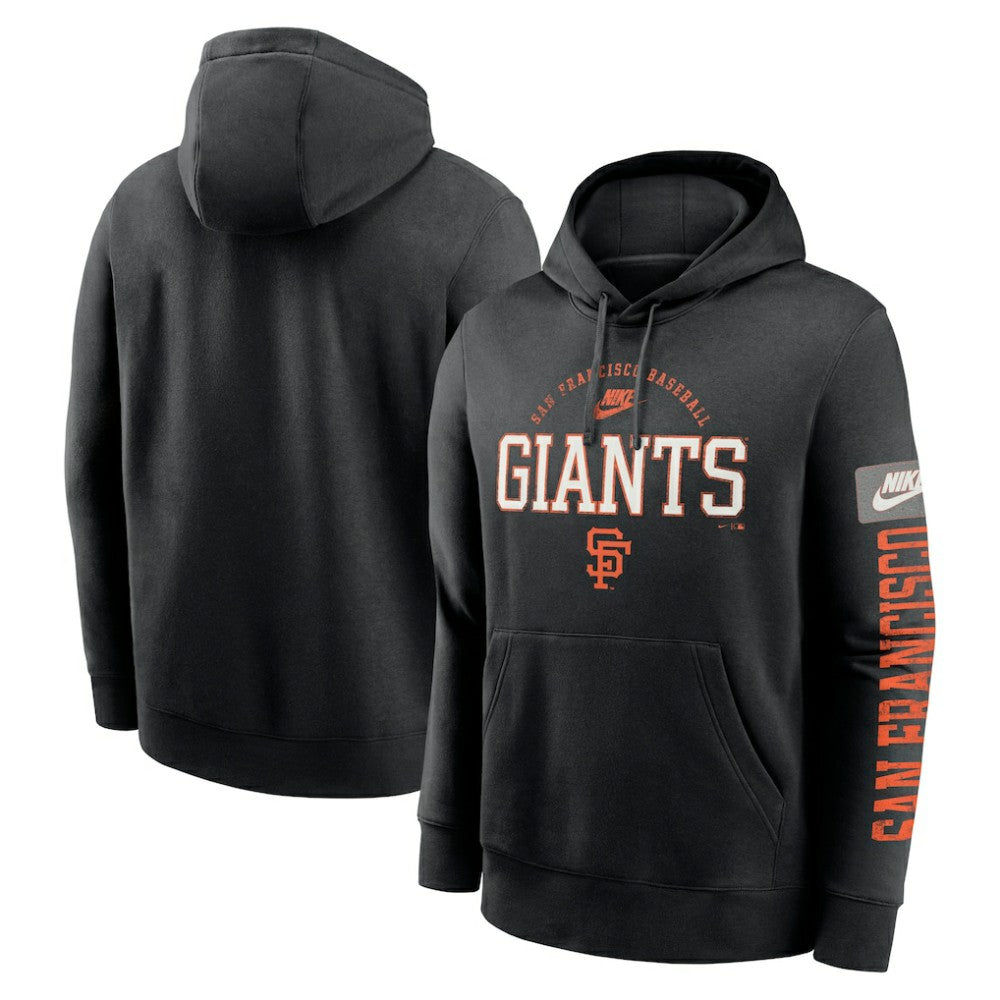 San Francisco Giants Cooperstown Collection Splitter Club Fleece Pullover Hoodie - Black | Nike