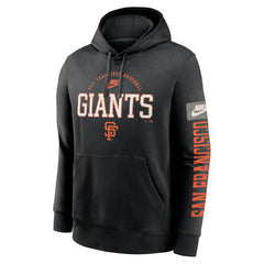 San Francisco Giants Cooperstown Collection Splitter Club Fleece Pullover Hoodie - Black | Nike
