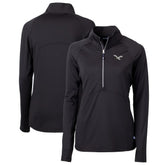 Philadelphia Eagles Cutter & Buck Women's Gridiron Classics Logo Adapt Eco Knit Stretch Recycled Half-Zip Pullover Top - Black on sale