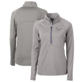 Philadelphia Eagles Cutter & Buck Women's Gridiron Classics Logo Adapt Eco Knit Stretch Recycled Half-Zip Pullover Top - Gray online