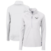 Philadelphia Eagles Cutter & Buck Women's Gridiron Classics Logo Adapt Eco Knit Stretch Recycled Half-Zip Pullover Top - White discount