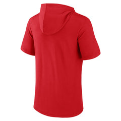 Los Angeles Angels Iconic Rebel Short Sleeve Hooded Top - Red