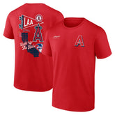 Los Angeles Angels Split Zone T-Shirt - Red