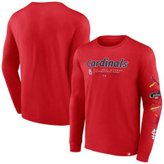 St. Louis Cardinals Strike the Goal Long Sleeve T-Shirt - Red
