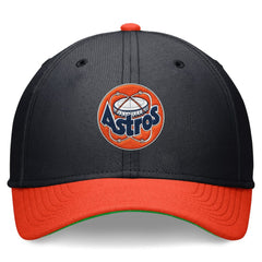Houston Astros Cooperstown Collection Rewind Swooshflex Performance Hat - Navy/Orange | Nike
