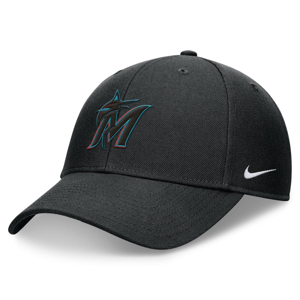 Miami Marlins Club Performance Adjustable Hat - Black | Nike