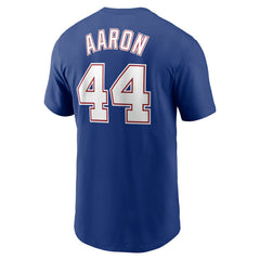 Hank Aaron Atlanta Braves Cooperstown Collection Fuse Name & Number T-Shirt - Royal | Nike