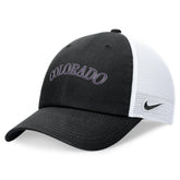 Colorado Rockies Wordmark Adjustable Trucker Hat - Black | Nike