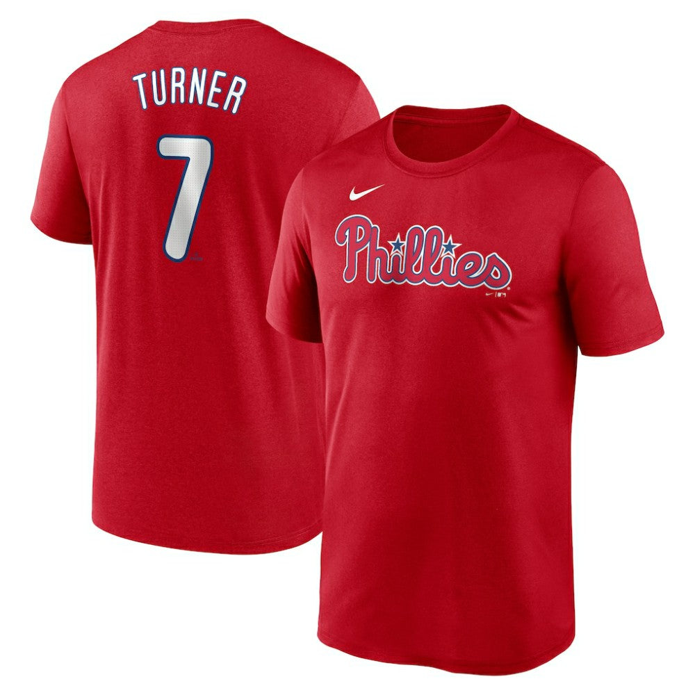 Trea Turner Philadelphia Phillies Legend Name & Number Performance T-Shirt - Red | Nike