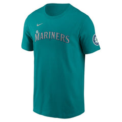Cal Raleigh Seattle Mariners Fuse Name & Number Inline T-Shirt - Aqua | Nike