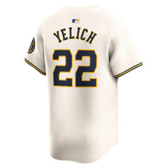 Christian Yelich Milwaukee Brewers Home Limited Player Jersey - Cream | Nike
