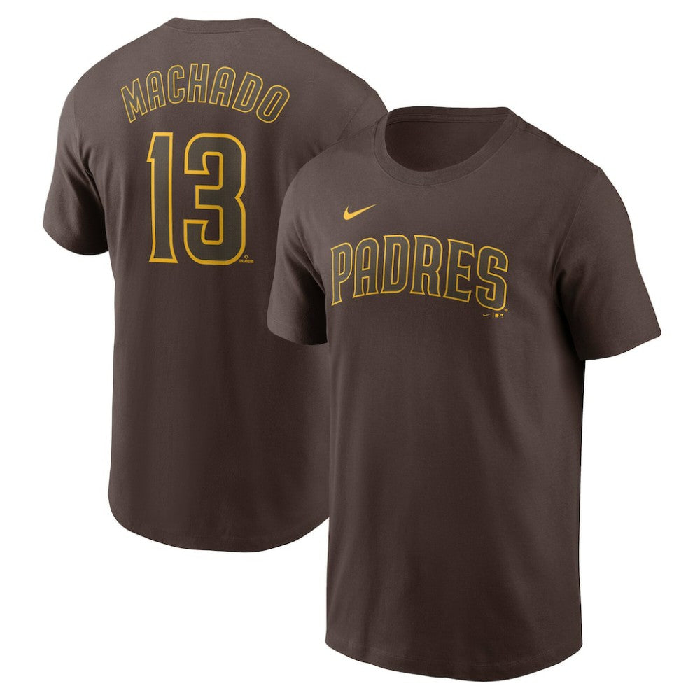 Manny Machado San Diego Padres Fuse Name & Number T-Shirt - Brown | Nike