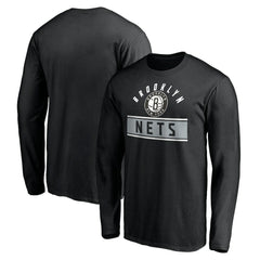 Brooklyn Nets Team Arch Knockout Long Sleeve T-Shirt - Black sale