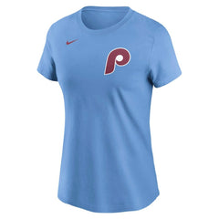Bryce Harper Philadelphia Phillies Women's Cooperstown Collection Fuse Name & Number T-Shirt - Light Blue | Nike