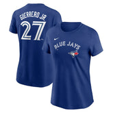 Vladimir Guerrero Jr. Toronto Blue Jays Women's Cooperstown Collection Fuse Name & Number T-Shirt - Royal | Nike