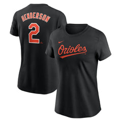 Gunnar Henderson Baltimore Orioles Women's Cooperstown Collection Fuse Name & Number T-Shirt - Black | Nike