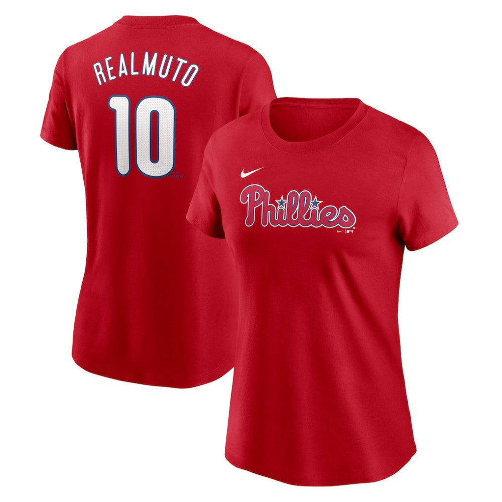 J.T. Realmuto Philadelphia Phillies Women's Cooperstown Collection Fuse Name & Number T-Shirt - Red | Nike