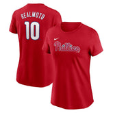 J.T. Realmuto Philadelphia Phillies Women's Cooperstown Collection Fuse Name & Number T-Shirt - Red | Nike