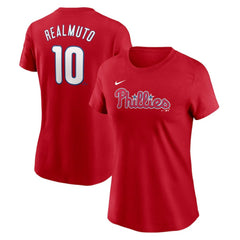 J.T. Realmuto Philadelphia Phillies Women's Cooperstown Collection Fuse Name & Number T-Shirt - Red | Nike