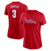 Bryce Harper Philadelphia Phillies Women's Cooperstown Collection Fuse Name & Number T-Shirt - Red | Nike