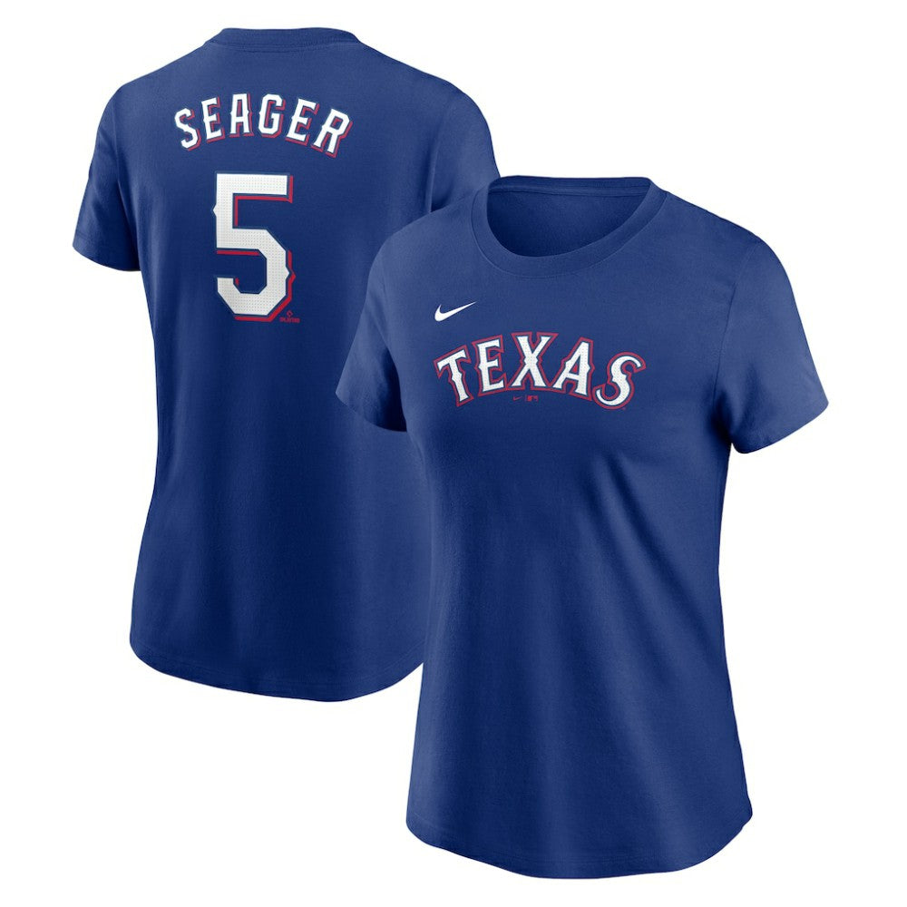 Corey Seager Texas Rangers Women's Cooperstown Collection Fuse Name & Number T-Shirt - Royal | Nike