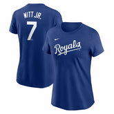 Bobby Witt Jr. Kansas City Royals Women's Cooperstown Collection Fuse Name & Number T-Shirt - Royal | Nike