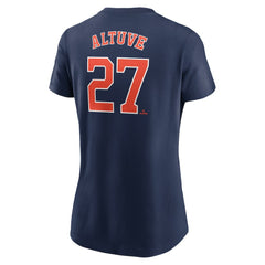 Jose Altuve Houston Astros Women's Cooperstown Collection Fuse Name & Number T-Shirt - Navy | Nike