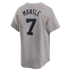 Mickey Mantle New York Yankees Throwback Cooperstown Collection Limited Jersey - Gray | Nike