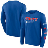 Philadelphia 76ers Baseline Long Sleeve T-Shirt - Royal | Fanatics outlet