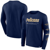 New Orleans Pelicans Baseline Long Sleeve T-Shirt - Navy | Fanatics shop