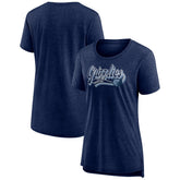 Memphis Grizzlies Women's League Leader Tri-Blend T-Shirt - Heather Navy | Fanatics for sale