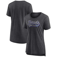 Charlotte Hornets Women's League Leader Tri-Blend T-Shirt - Heather Charcoal | Fanatics outlet