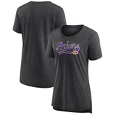 Los Angeles Lakers Women's League Leader Tri-Blend T-Shirt - Heather Charcoal | Fanatics shop